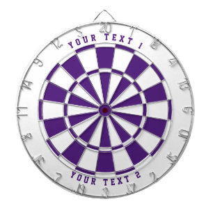 White & Royal Purple   Wide-Spaced Sports Font Dartboard