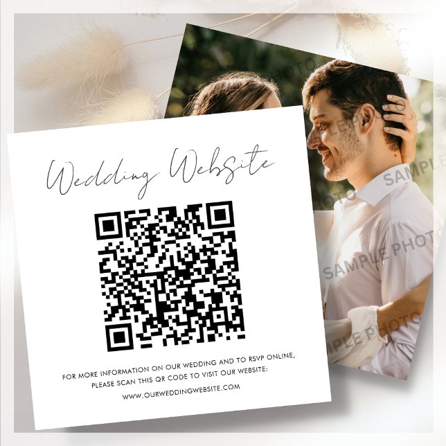 White | RSVP | Wedding Website Card (Creator Uploaded)