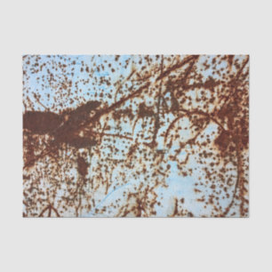 White Rusted Metal Corrosion Pattern Tissue Paper