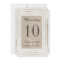 White Rustic Frame & Burlap Print Table Number For