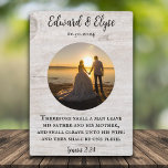 White Rustic Wood Wedding Anniversary Custom Photo Plaque<br><div class="desc">Capture and commemorate your most cherished moments with our Rustic Wood Wedding Anniversary Keepsake Plaque. Crafted with rustic elegance, this customizable plaque allows you to showcase your love story with personalized text and a stunning photo frame. The inclusion of Genesis 2:24 adds a touch of spiritual significance, symbolizing the enduring...</div>