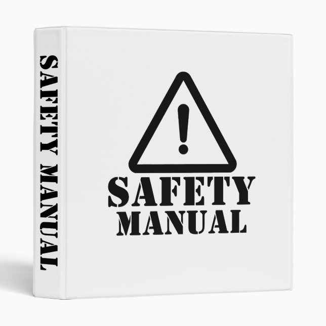 White Safety Manual Binder (Front/Spine)