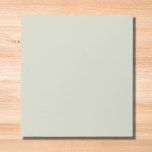 White Sage Solid Color Notepad<br><div class="desc">A soothing and sophisticated shade of light sage green. This elegant hue evokes the fresh serenity of a spring morning. Perfect for creating a calm and inviting ambiance, this color seamlessly blends into both modern and classic settings. This refined green shade brings a timeless appeal that enhances any space</div>