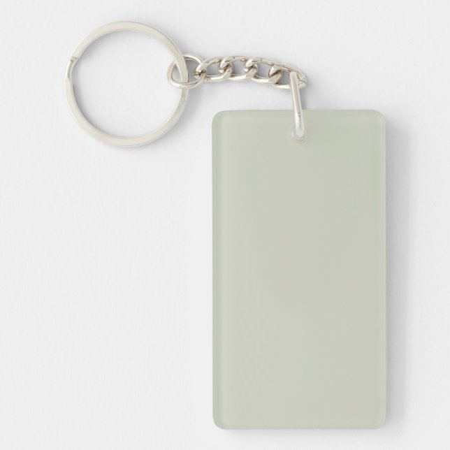 White Sage Solid Colour Keychain (Front)