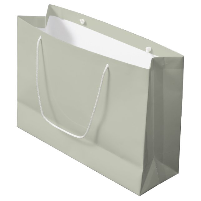 White Sage Solid Colour Large Gift Bag (Front Angled)