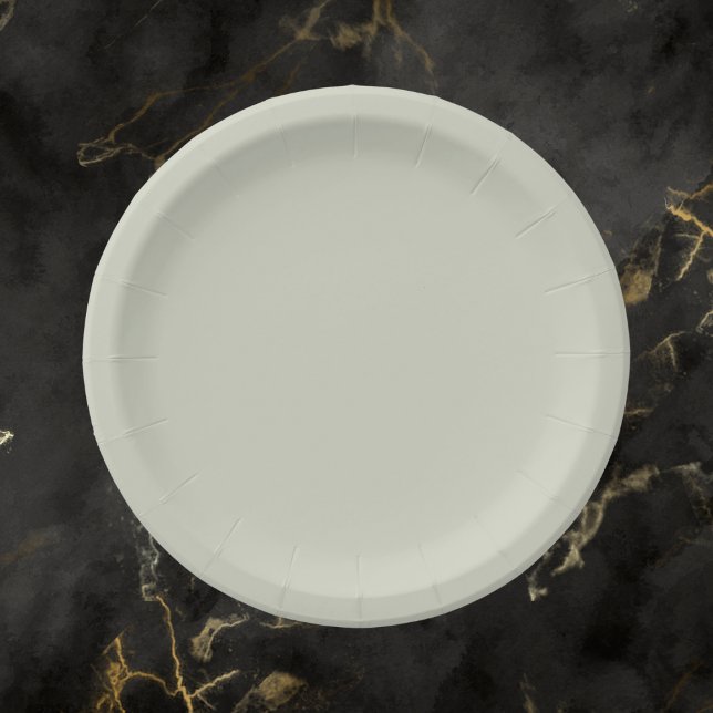 White Sage Solid Colour Paper Plate (Creator Uploaded)