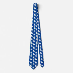 White Sailboats Tie