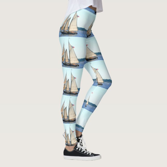 white sailing schooner leggings (Right)