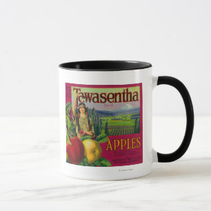 White Salmon, Washington - Tawasentha Apple Labe Mug