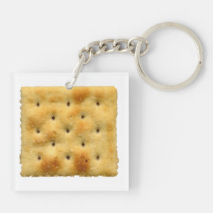White Saltine Soda Crackers Keychain