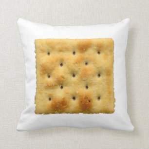 White Saltine Soda Crackers Throw Pillow