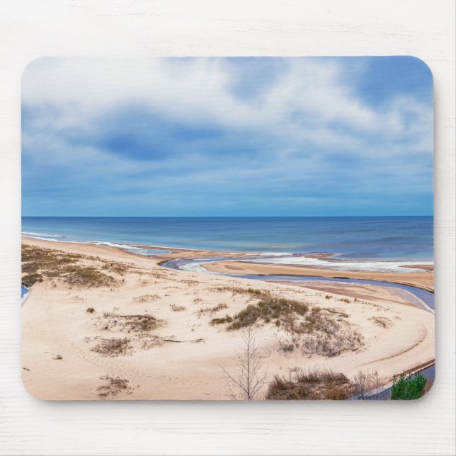 White sand beach near Baltic sea in Latvia Mouse Pad (Front)