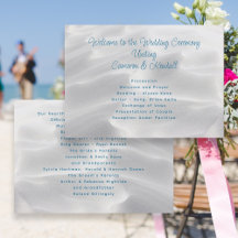 White Sand Beach Wedding Program