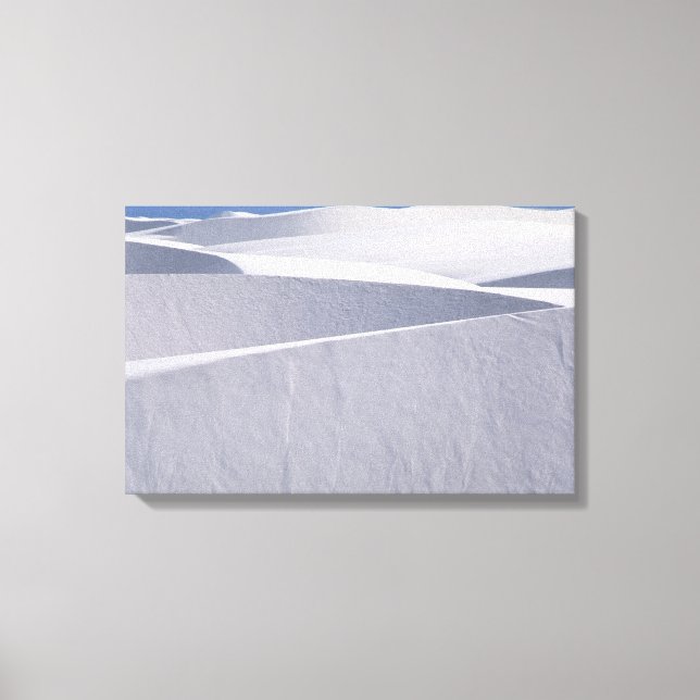 White Sand Dunes Under Blue Sky Canvas Print (Front)