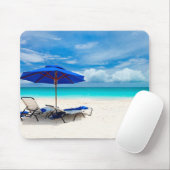 White Sand Green Ocean Mouse Pad (With Mouse)