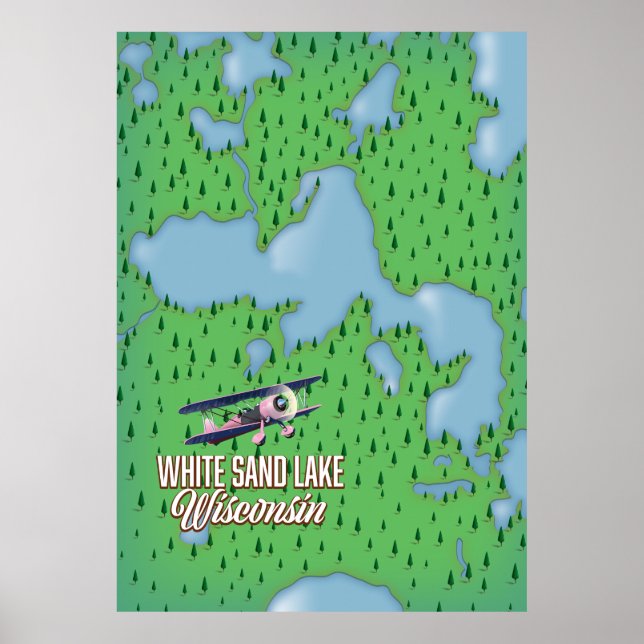 White sand lake Wisconsin Poster (Front)