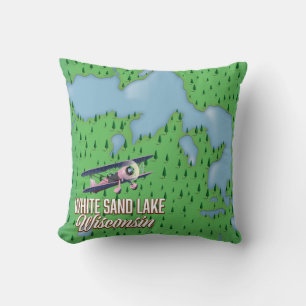 White sand lake Wisconsin Throw Pillow