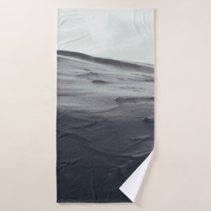 WHITE SAND UNDER WHITE CLOUDS DURING DAYTIME BATH TOWEL