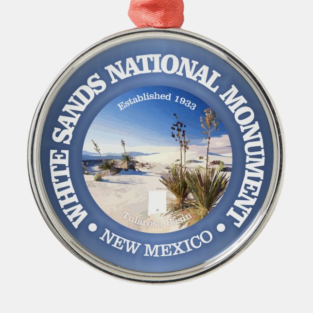 White Sands National Monument Metal Ornament (Front)