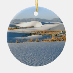 White Sands National Monument, Transverse Dunes 3 Ceramic Ornament
