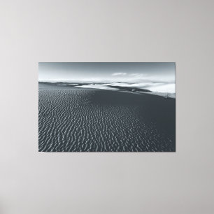 White Sands National Park bw Canvas Print