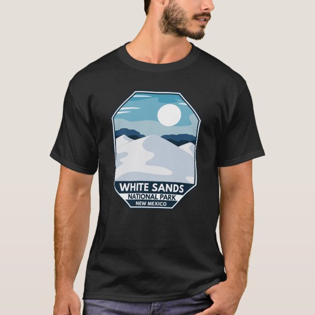 White Sands National Park Minimal Retro Emblem T-Shirt (Front)