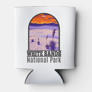 White Sands National Park New Mexico Vintage Can Cooler
