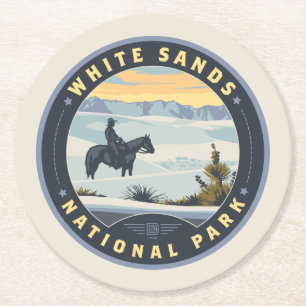 White Sands National Park Round Paper Coaster