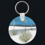 White Sands National Park Sand Dunes New Mexico Keychain<br><div class="desc">Check out this awesome coloured pencil illustration of beautiful White Sands National Park and get ready to explore these white gypsum dunes! Check out my shop for more designs too! Collect all the parks, I'm creating new ones all the time. Check out my shop for more hiking, camping, vanlife, birds...</div>