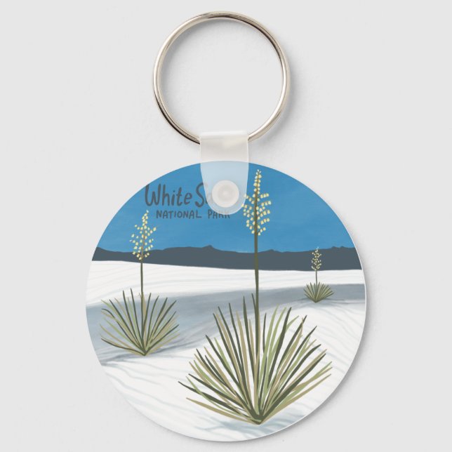 White Sands National Park Sand Dunes New Mexico Keychain (Front)