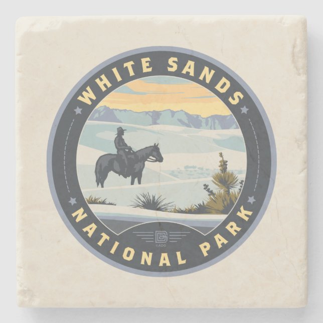 White Sands National Park Stone Coaster (Front)