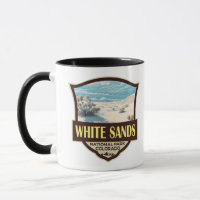 White Sands National Park Travel Art Vintage