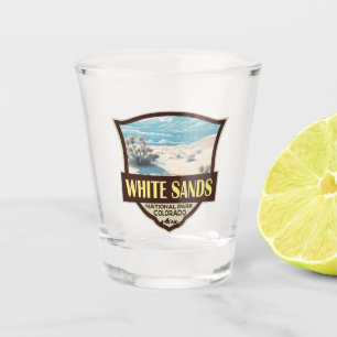 White Sands National Park Travel Art Vintage Shot Glass