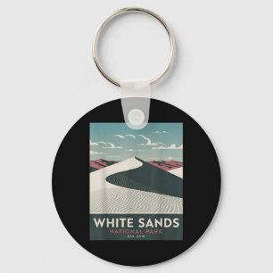 White Sands National Park Vintage Camping Hiking M Keychain
