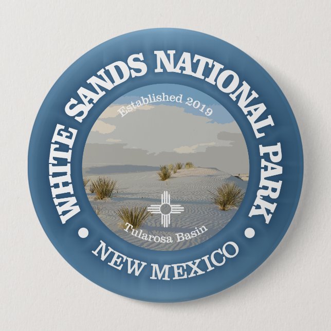 White Sands (NP2) 4 Inch Round Button (Front)