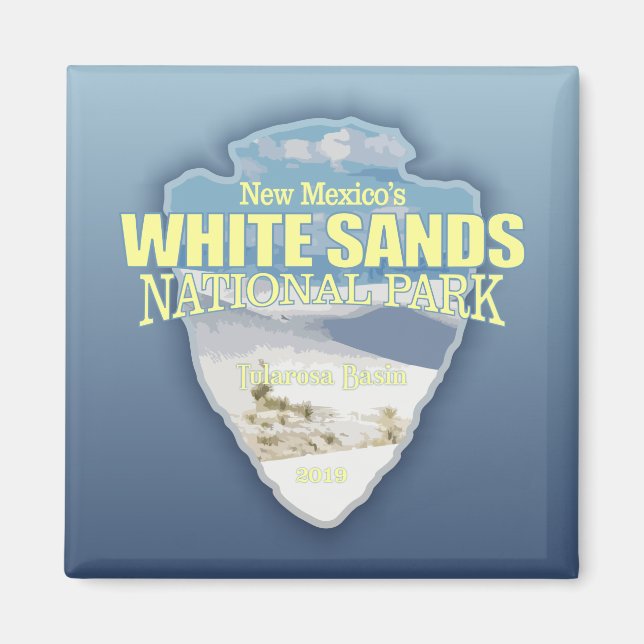 White Sands NP (arrowhead) Magnet (Front)