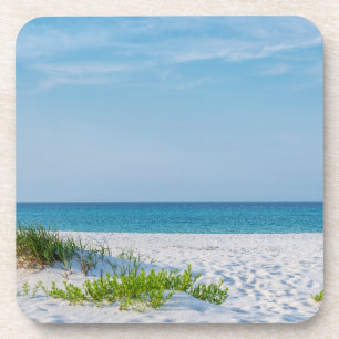 White Sandy Beach Florida Coastline Coaster