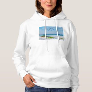 White Sandy Beach Florida Coastline Hoodie