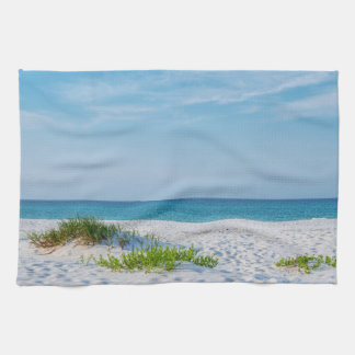White Sandy Beach Florida Coastline Kitchen Towel