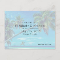 White Sandy Beach with Coconut Palms Wedding STD