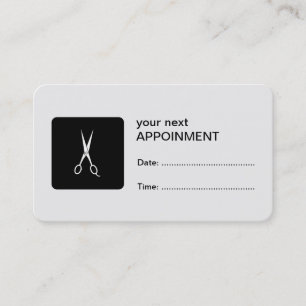 White Scissors Appointment Card