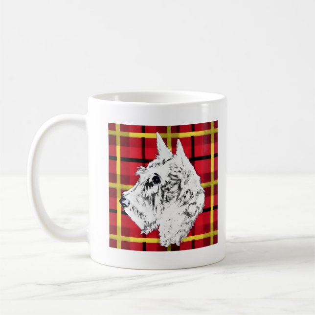 White Scottish Terrier mug (Left)