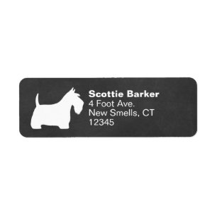 White Scottish Terrier Silhouette Adresse de retou