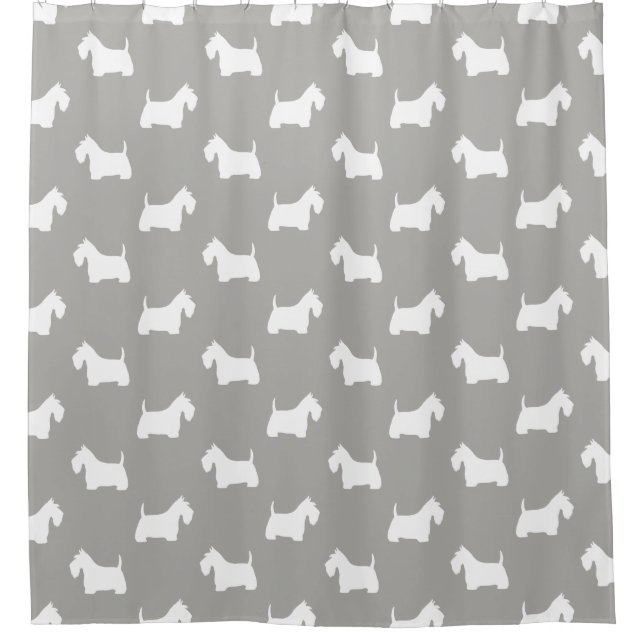 White Scottish Terrier Silhouettes Pattern (Front)