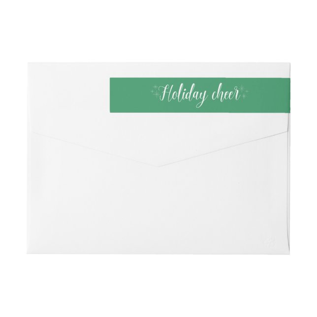 White Script Holiday Cheer Address Labels (Back)