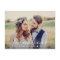 White Script Love and Thanks Wedding Photo