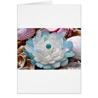 White Sea Glass Flower