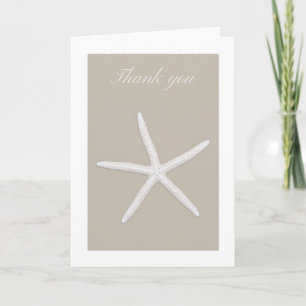 White sea star thank you card