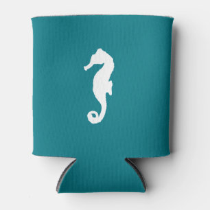 White Seahorse Can Cooler