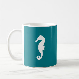 White Seahorse Coffee Mug